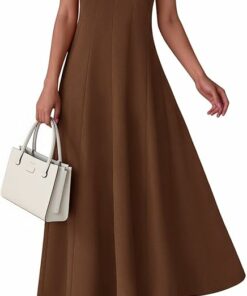 Sleeveless Crewneck Formal Dress SO148