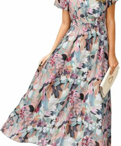Summer Boho Floral Midi Dress SO141