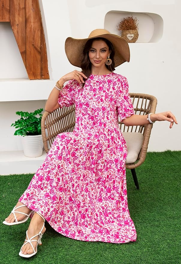 Women’s Floral Midi Dress SO138 - Image 2