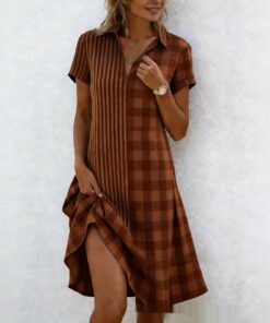 Alternative view of Women's Bohemian 3D Printed V-Neck Short-Sleeve Maxi Dress