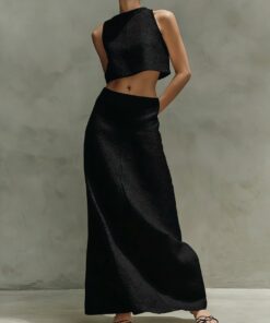 Alternative view of Women's Sleeveless Slimming Maxi Dress Two-Piece Set