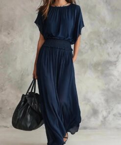 Alternative view of Women's Chiffon High-Waist Ruched Maxi Dress