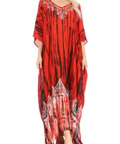 Sakkas Tacy Women's Boho Summer Maxi Dress for Casual or Lounge Wear