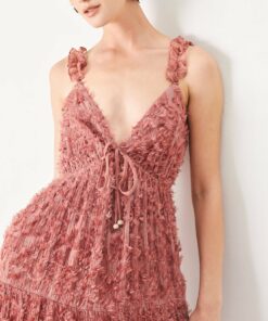 Alternative view of TWILIGHT ROSETTE WOVEN MAXI DRESS