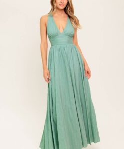 SUNSHINE ON MY MIND SAGE WOVEN MAXI DRESS
