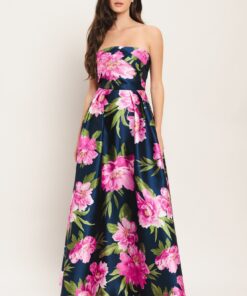 LUNA FLORA WOVEN MAXI DRESS