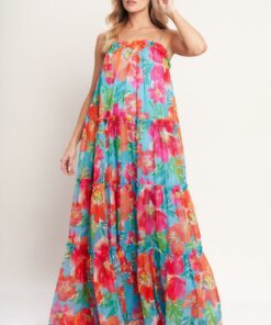 TROPICAL DAYDREAM WOVEN MAXI DRESS