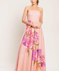 ROSE SERENADE WOVEN MAXI DRESS