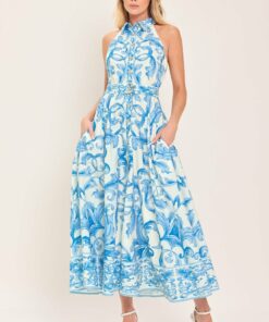 BLUE CHATEAU WOVEN MAXI DRESS